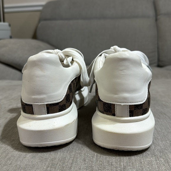 Brown Steve Madden Block Print Platform Sneakers - Picture 5 of 10